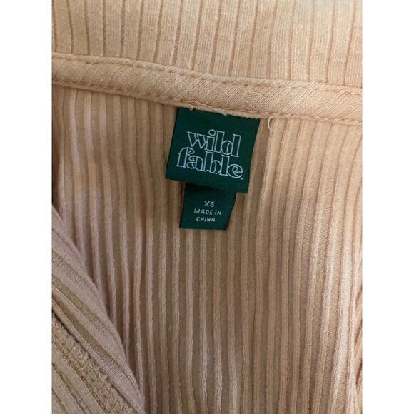 NWOT Wild Fable Women's Pink Ribbed Sleeveless Collared bodycon Dress size XS - Picture 5 of 8